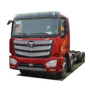 Caminhão trator usado Foton EST Auman 430HP Caminhão trator usado 8x4 12 rodas caminhão 10 vermelho Shandong WEICHAI SINOTRUCK