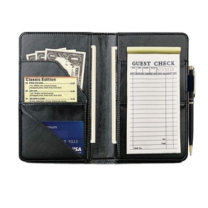 Premium Restaurant Check Presenters 5,25 "x 9" Guest Check Card Holder Suministros de restaurante para servidores Camarero <span class=keywords><strong>Camarera</strong></span> <span class=keywords><strong>Bar</strong></span> Negro - Product Image 6