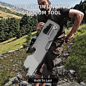 Nouveauté 2025 Outil multifonction en alliage de titane : marteau de dépannage, clé, tournevis, pour camping, cyclisme, EDC, outils à main, outil à clous et décapsuleur - Product Image 2