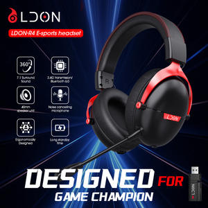 Fone de Ouvido Sem Fio Over-ear LDON R4 para Jogos, Modo Triplo, Mais de 20 Horas de Bateria, Baixa Latência para Jogos como PUBG - Product Image 1