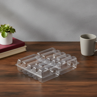 Boîte d'emballage transparente en PET de qualité alimentaire avec couvercle rabattable, design rectangulaire pour boulangeries et desserts, personnalisable
