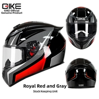 Casque de moto intégral Qike en ABS, unisexe, équipement de sécurité toutes saisons avec design personnalisé pour les motards