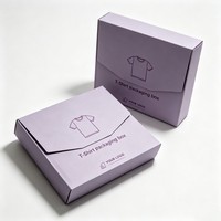 Caja de Embalaje Personalizada para Camisetas, Caja de Cartón Kraft para Ropa, Caja de Envío con Estampado en Caliente, Sobre de Papel Kraft para Regalo