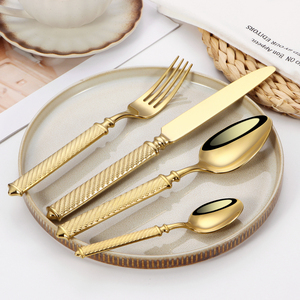 Chất Lượng Cao Sang Trọng Mô Hình Dây Thiết Kế <span class=keywords><strong>Flatware</strong></span> Thép Không Gỉ 304 Dao Kéo Thiết Lập 5-Sao Khách Sạn Nhà Hàng Đám Cưới Bạc - Product Image 2