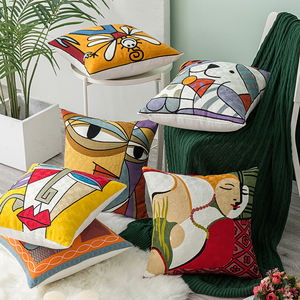 أغطية وسائد مطرزة مخصصة لبيكاسو, أغطية وسائد مطرزة بأشكال هندسية للبيع بالجملة ، وسادة مبطنة لتزيين المنزل ، أريكة مطرزة ، غطاء وسادة من القطن ، بطانية مطرزة بأشكال هندسية ، أريكة مطرزة ، غطاء وسادة على شكل حرف u ، وسادة مطرزة ، وسادة مطرزة بأشكال هندسية ، البيع بالجملة ، - Product Image 2