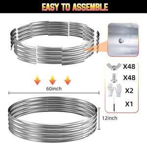 Anillo para Fogata de Acero Galvanizado de Alta Resistencia, Anillo para Fogata Resistente al Calor con Protector de Chispas, Embalaje para Envío por Correo - Product Image 2
