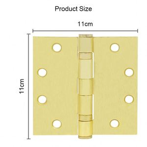 Charnières décoratives en laiton noir mat pour armoires, charnières de porte en fer avec coins arrondis de 3 1/2 pouces et 5/8 pouces pour salle de bain - Product Image 6
