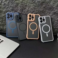 Casing Belakang Anti Benturan iPhone 17 Pro Max, Case Ponsel Berlapis Doff dengan Magnet untuk iPhone 17 Air 15 14 13 12 Pro Max