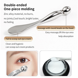 Espátula de Metal personalizada, máscara de crema facial, mezcla 2 en 1, barra de Crema para Ojos, Mini cuchara cosmética, cuchara cosmética de Metal, espátula