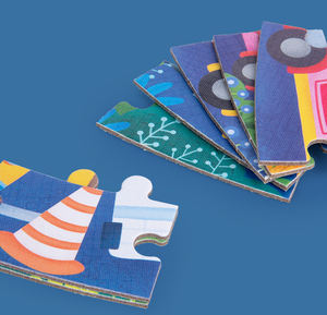 Puzzle rond en bois pour enfants, jouet de bricolage, en papier, pour éducation précoce, à thème, <span class=keywords><strong>transport</strong></span> <span class=keywords><strong>d</strong></span>'<span class=keywords><strong>animaux</strong></span>, jeu amusant - Product Image 2