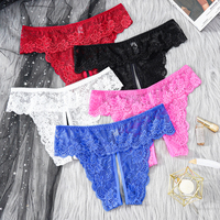 Grande Taille Culotte Sexy Tentation Féminine Entrejambe Ouvert Dentelle Chaude Lingerie Sexy Grande Taille Multi-Érotique String Tangas