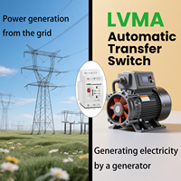 Interruptor de Transferencia Automática (ATS) Monofásico de Doble Potencia LVMA para Hogar, 2P 63A, 20ms, para Instalación en Sistemas Solares Híbridos