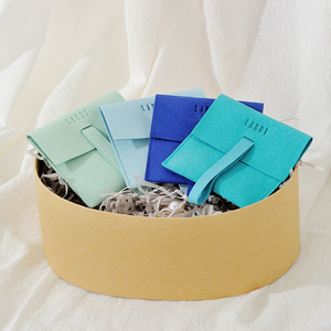 Custom Luxury Microfiber Jewellery Envelopes Pouch Bag Bracelet <b>Earrings</b> Jewelry Pouches - Product Image 3