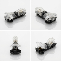 Connecteur de raccordement rapide sans soudure pour câble d'alimentation PC 1 broche basse tension, mâle/femelle, conception T-Tap, sans dénudage, pour fils toronnés ou rigides 24-20 AWG