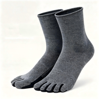 Chaussettes de compression pour la course et le cyclisme, unisexe, gris, en coton et élasthanne, mi-mollet, avec soutien de la cheville