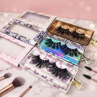 Faux cils en vison synthétique, imperméables, épais, texture spectaculaire, pour salons du Moyen-Orient, maquillage professionnel, vente en gros, articles en stock