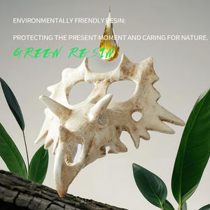 Adorno <span class=keywords><strong>de</strong></span> Cráneo <span class=keywords><strong>de</strong></span> Triceratops CLEEN, Decoración <span class=keywords><strong>de</strong></span> Resina para Terrario, <span class=keywords><strong>Esqueleto</strong></span> <span class=keywords><strong>de</strong></span> Dinosaurio Realista, Escondite para Lagartos y Serpientes - Product Image 3