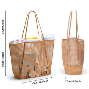 Bolso de mano de <span class=keywords><strong>Playa</strong></span> Grande ultraligero personalizado, bolso de mano informal con correa de hombro plegable, patrón de letras, Bolso De <span class=keywords><strong>Playa</strong></span> para mujer - Product Image 5