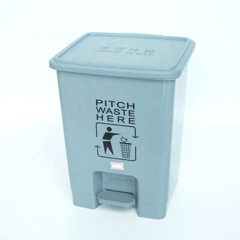 Custom Design Different Size Waste Bin Plastic Dustbin, Pedal Garbage Can/