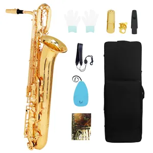 Slade saxofone para instrumentos de bronze, instrumentos de alta qualidade de ouro tipo eb e baritone, concha branca