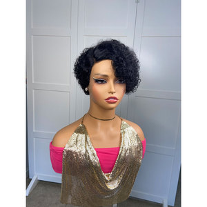 วิกผมหยิกฟูแบบสั้น8นิ้วสำหรับผู้หญิงวิกผมหยิกหยักศกแบบแอฟริกันผมลอนแบบสั้นโปร่งใส - Product Image 4