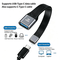 Adaptador USB C Hembra a USB Hembra, Cable Extensor USB 3.1 Tipo C a Tipo A, Transferencia de Datos de 10 Gbps, Diseño Plano y Flexible