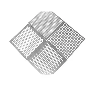 Jala lubang bulat galvanis plat berlubang baja tahan karat 304 Filter Net Diamond Punching Plate