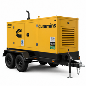 Generador Eléctrico con Motor Cummins de Bajo Precio y Suministro de Fábrica, 100kw 125kva, Trifásico/Monofásico, Silencioso, Diésel - Product Image 1