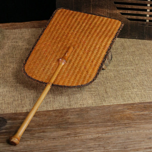 พัดลมไม้ไผ่ Qiong เคลือบด้วยผ้าเฮอร์ริงโบนทอมือพร้อมด้วยพิธีชงชาและศิลปะผนังเซน - Product Image 6