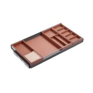 Cooper Vanca Drawer Organizer Leather <b>Storage</b> <b>Basket</b> <b>Rectangular</b> Expandable Telescopic Pull Out For Bedroom Cabinets - Product Image 4