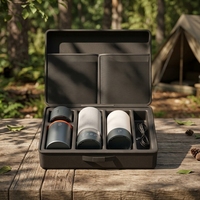 Kit Essentiel pour l'Extérieur : Tour de Charge Sans Fil 4-en-1, Charge Rapide 15W avec Bluetooth et Lumière LED, Station d'Alimentation Portable