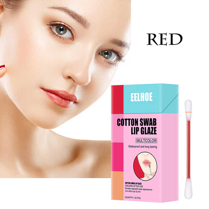 cigarette lip tint 4PCS Matte Long Lasting Waterproof Creative Lipstick Set Nude Red Velvet 20pcs Novelty Cigarette Case Lip