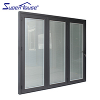 Stores encastrés modernes classiques noirs, portes pliantes en aluminium à économie d'énergie, porte extérieure pliante, design accordéon