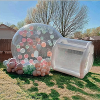 Dôme gonflable commercial pour fête d'anniversaire, château gonflable, maison à bulles gonflable avec base de saut pour événement