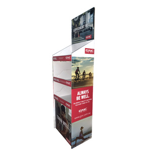 Estante de exhibición corrugado de plástico y Metal reciclable, estante de pulido de suelo plano plegable para supermercado, promoción de cartón - Product Image 2