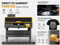 Nouvelle imprimante DTG (Direct-to-Garment) à station unique avec tête Epson, encre blanche, jet d'encre automatique pour vêtements