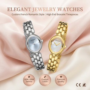 Montre à quartz pour femme en acier inoxydable véritable, boîtier ovale, verre minéral, fermoir pliant, style antique, luxe, mouvement japonais, 22,5 mm - Product Image 2