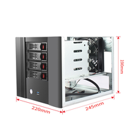RGeek 4 Bay Kecil Bentuk Faktor Jaringan Terpasang Penyimpanan ITX Nas Server Cases Enclosure untuk Penyimpanan Cloud Rumah