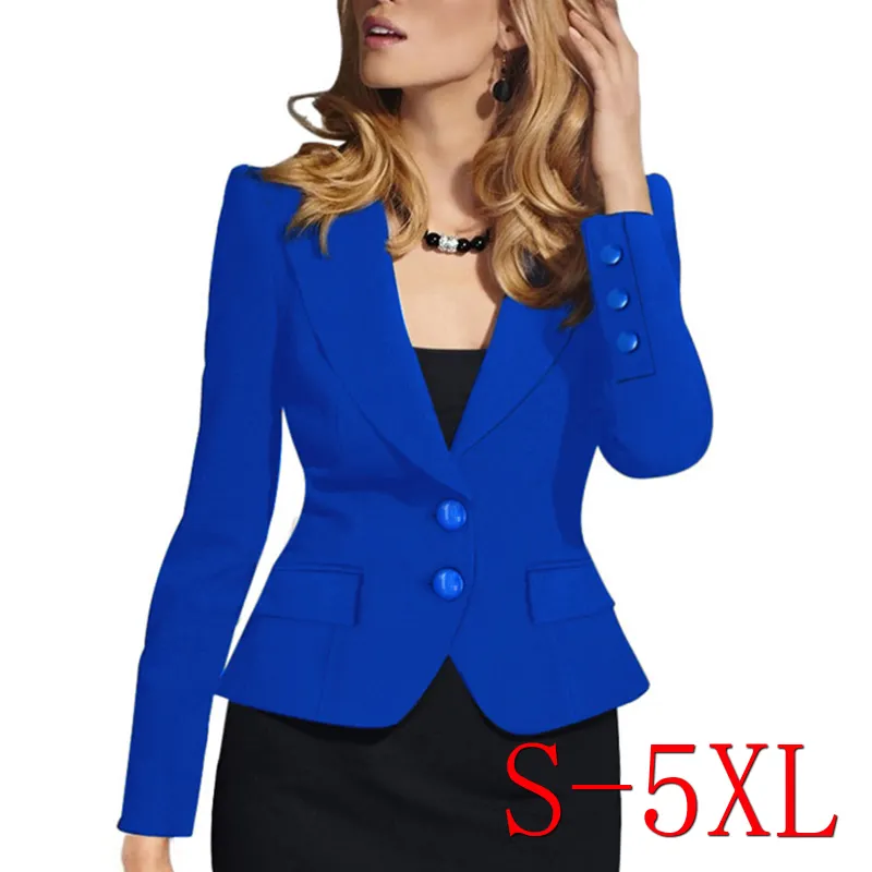 Latest Styles Top Fashion Blazers Ladies Blue Office Coat Career Blazer 2022 New Work Wear Clothing Formal Blazer Jacket Women