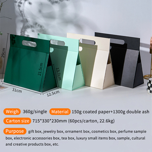 Scatola Regalo tùy chỉnh tam giác Giấy hộp quà tặng cho phụ nữ ví túi xách từ đóng cửa Khăn lụa bao bì hộp với <span class=keywords><strong>logo</strong></span> - Product Image 6