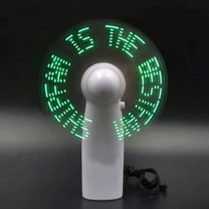 Ventilateur électrique portable de taille moyenne avec écran LED, piles AAA, lumière durable pour usage intérieur, informations personnalisées, prix d'usine - Product Image 4