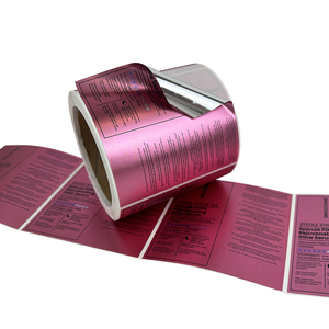 Bán buôn tùy biến sinh thái Mực in Bạc Bopp sang trọng ROSA vẻ đẹp màu Đỏ nhãn in kỹ thuật số cuộn nhãn nhà sản xuất - Product Image 2