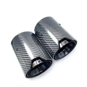 1PCS Real Carbon Fiber Auspuffrohr Schall dämpfer spitze Für BMW M P Auspuffrohr M2 F87 M3 F80 M4 F82 F83 M5 F10 M6 F12 F13