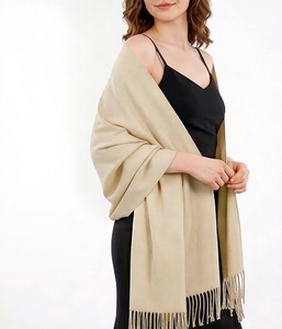 Classic Women Long <b>Shawl</b> <b>Wrap</b> With Tassel Fringe Soft Shoulder Scarf For Evening And Special Occasions - Product Image 4