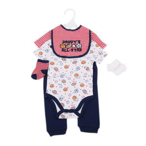 Baby Girl Animal Print 5 Pieces Cotton Romper Pant Bib <b>Sock</b> Newborn Baby Clothes Princess Girls Jumpsuit Pajamas Baby T-shirt - Product Image 2