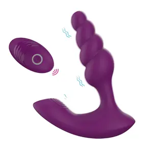 Ylove 100 waterproof soft silicone liquid molding plus 10 vibration modes female male couple anal plug for sexual pleasure