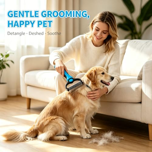 Brosse de toilettage pour animaux de compagnie, brosse anti-poils pour chats et chiens, outil de démêlage et de retrait des poils morts, râteau pour sous-panneaux et nœuds - Product Image 6