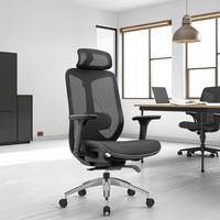Chaise de jeu moderne à prix réduit 2024, mobilier de bureau, cadre de dossier réglable, ergonomique, entièrement en maille, base en alliage d'aluminium pivotante