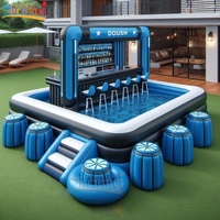 Zhenmei Fabricant Publicité Extérieure Gonflables Arrière-Cour Eau Piscine Pub Booth Tente De Plage pour Bars