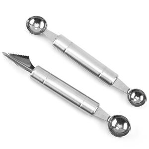 Juego de herramientas para tallar melón y frutas de acero inoxidable, 2 piezas, para sandía y plato de frutas - Product Image 2